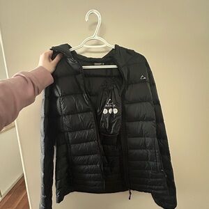 Paradox Black Quilted Jacket with Hood